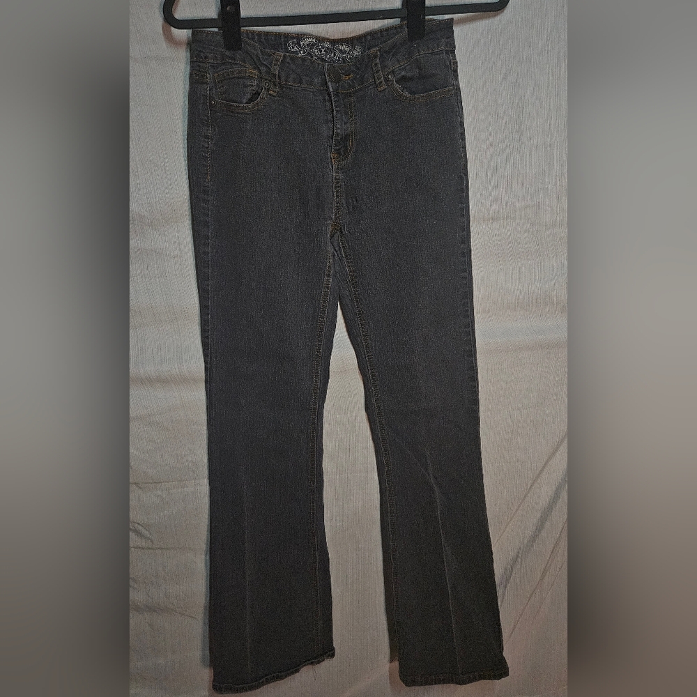 Wax Jean Women's Charcoal Straight Leg Jeans